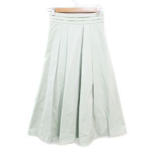  Ballsey BALLSEY Tomorrowland pleated skirt long height maxi height plain 32 XS mint green /FF32 lady's 