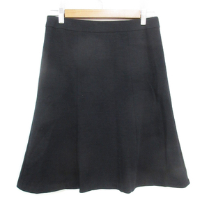  Untitled UNTITLED flair skirt knee height plain 3 L black black /FF45 lady's 