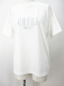 グレイル GRL 半袖 Tシャツ カットソー M 白系 ホワイト 刺繍 レディース
