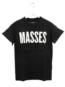 マシス MASSES ロゴ Tシャツ S ブラック 黒 半袖 クルーネック トップス メンズ