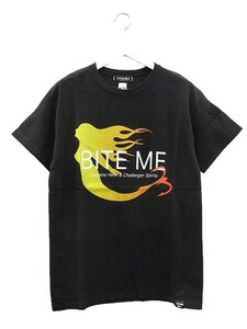 キャプテンズヘルム CAPTAINS HELM チャレンジャー CHALLENGER Tシャツ M ブラック 黒 BITE ME TEE 半袖 トップス コラボ 2022SS メンズ