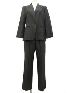  Leilian Leilian COLOMBO setup pants suit no color jacket 11 black black wool silk lady's 