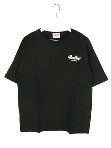 PORK CHOP GARAGE SUPPLY ポークチョップ OVAL SCRIPT POCKET TEE プリント Tシャツ M ブラック ポケット 半袖