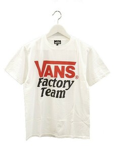 スタンダード カリフォルニア ×VANS バンズ ブランドロゴプリントクルーネックTシャツ S ホワイト 半袖 カットソー