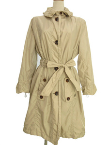 BOGNERbogna- пальто колени длина бежевый 40 L верхняя одежда перо тканый внешний женский 