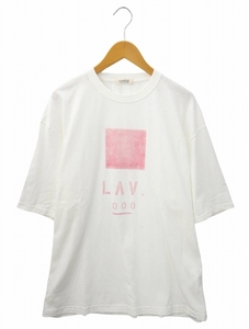 CONFECT コンフェクト 天竺LAV 半袖 ビッグ Tシャツ カットソー F WHITE/PINK(ホワイト/ピンク) メンズ