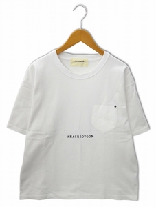 ANACHRONORM×VOO アナクロノーム×ヴォー ANACHROVOOM COLLABORATION S/S T-SHIRT クルーネック ロゴ刺繍 半袖 Tシャツ カットソー Q