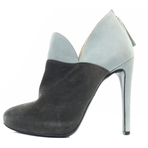 joru geo Armani GIORGIO ARMANI suede bai color bootie pin heel 34.5 22cm light blue gray /SR1 lady's 