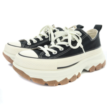 コンバース CONVERSE オールスター トレックウェーブ OX スニーカー 23.5cm 黒 ブラック 白 ホワイト 1SD664 /SR13 レディース_画像2