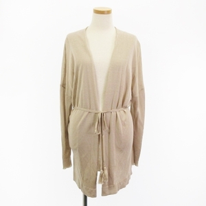  Rope ROPE knitted cardigan long sleeve button less rayon . beige 38 tops lady's 
