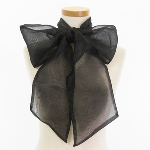 エイミーイストワール eimy istoire 良品 Organdy Ribbon Tie オーガンジー リボン タイ ストール ショール シアー 黒 ブラック レディース