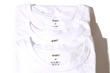 2021SS WTAPS ダブルタップス SKIVVIES. TEE 3枚セット パックT 半袖Tシャツ M WHITE ホワイト 211MYDT-UWM01 /◆ メンズ_画像4