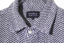 PEARLY GATES パーリーゲイツ ヘリンボーン柄 半袖 ポロシャツ ゴルフウェア 5 NAVY ネイビー 053-6160333 /◆ メンズ_画像3