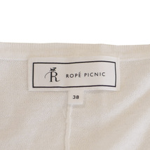 ロペピクニック ROPE Picnic ニット カットソー プルオーバー リブ ドルマンスリーブ 半袖 Vネック 38 ホワイト 白 /AG レディース_画像6