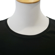 インディヴィ INDIVI Tシャツ カットソー ドルマンスリーブ ラウンドネック プルオーバー 半袖 38 ブラック 黒 /AG レディース_画像3