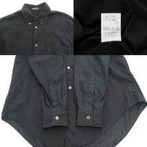 ヨウジヤマモト ワイズ フォーメン YOHJI YAMAMOTO Y's for men 90s コットン 長袖 ドレス シャツ L 黒 ブラック ブランド古着ベクトル 240_画像9