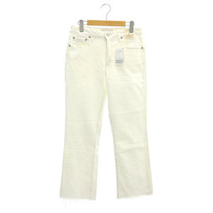 未使用品 トレイブ TRAVE KICK FLARE WHITE DENIM ホワイトデニム パンツ ジーンズ テーパード ストレッチ カットオフ アパルトモン取扱い