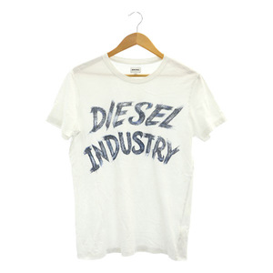 ディーゼル DIESEL プリント 半袖カットソー Tシャツ S 白 ホワイト /AT ■OS メンズ