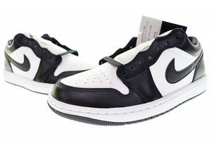 未使用品 ナイキ NIKE WMNS AIR JORDAN 1 LOW WHITE BLACK 2023 24.5cm DC0774-101 ウィメンズ エア ジョーダン I ロー ホワイト ブラック