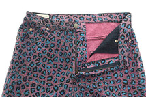グッチ GUCCI Pink and Blue Leopard Print Skinny Jeans ピンク アンド ブルー レオパード プリント スキニー デニム ジーンズ 548271 34_画像3