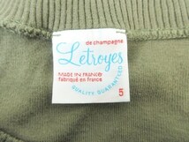 ルトロワ Letroyes Tシャツ カットソー 丸首 半袖 無地 シンプル 綿 コットン カーキ sizeL QQQ メンズ_画像3