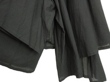 ジウ 慈雨 アシンメトリー 変形 レイヤード パンツ 40 ブラック 黒 2020年 ワイド クロップド センソユニコ レディース_画像3