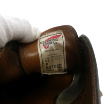 レッドウィング REDWING 8070 スポーツオックスフォード レザーシューズ 18年 革靴 9.5 ダークブラウン 茶 メンズ_画像6