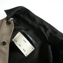 ソングフォーザミュート Song For The Mute 21SS バイカラー ツイルシャツ 長袖 44 ブラック/ベージュ 黒 MSH058 メンズ_画像3