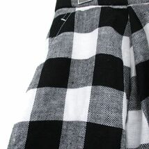 プラステ PLST フレア スカート ロング リネン ギンガムチェック XS ブラック 黒 /KT17 レディース_画像7