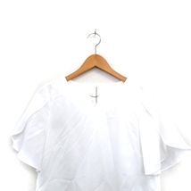 アプワイザーリッシェ Apuweiser-riche ブラウス シャツ 半袖 シンプル 2 ホワイト 白 /KT32 レディース_画像4
