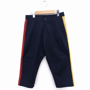 e chair A chinos cropped pants side line tuck cotton 2 navy navy blue /FT12 lady's 