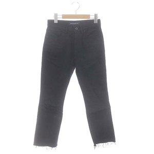 マディソンブルー MADISONBLUE HEM CUT SLIM FLARE DENIM デニムパンツ ジーンズ カットオフ 00 黒 ブラック /DF ■OS レディース