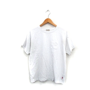 サマンサモスモス SM2 Tシャツ カットソー 半袖 胸ポケット コットン F ホワイト 白 /KT39 レディース