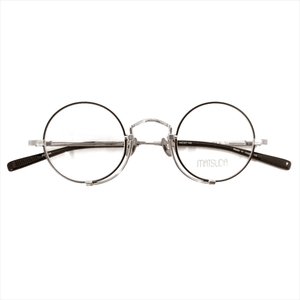 未使用品 マツダ MATSUDA ラウンド メガネ 伊達眼鏡 丸眼鏡 サングラス アイウェア 10103H PW-MBK ブラック シルバー メンズ レディース