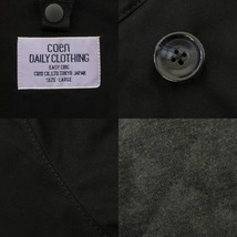 コーエン coen 3WAY ステンカラー コート インナーベスト付き キルティング コットン 黒 ブラック L アウター レディース_画像8