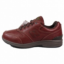 未使用品 ニューバランス NEW BALANCE 防水 幅広 ワイド 天然皮革 ウォーキングシューズ スニーカー MW585WB 茶色 ブラウン_画像1