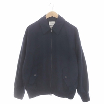 マーカウェア 23AW WIDE SPORTS JACKET ORGANIC WOOL TROPICAL スポーツジャケット ブルゾン ステンカラー 1 紺 ネイビーS メンズ_画像1