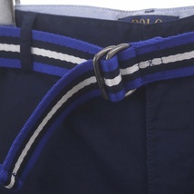 ポロ ラルフローレン POLO RALPH LAUREN コットン ロングパンツ テーパード ストレッチ ベルト付き 18 紺 ネイビー /HK ■OS キッズ_画像4