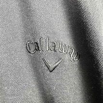 キャロウェイ CALLAWAY ゴルフウェア ポロシャツ 半袖 ロゴ刺繍 ブラック 黒 L メンズ_画像3