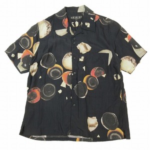 美品 18SS バル bal PITAN RAYON SS SHIRT artwork by ITSUMI MAX レーヨン オープンカラー シャツ 半袖 開襟 ボックスシルエット 総柄