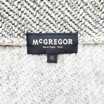 美品 マックレガー マクレガー McGREGOR フリース ジャケット トラックジャケット ブルゾン ジップアップ 裏起毛 ヘリンボーン柄 LL グレー_画像7