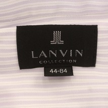 ランバン LANVIN collection シャツ ストライプ ワイシャツ 長袖 44 L相当 白 紫 パープル /☆G メンズ_画像3