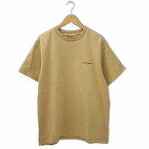 カーハート carhartt S/S AMERICAN SCRIPT T SHIRT ショートスリーブ アメリカン スクリプト Tシャツ M BEIGE ベージュ メンズ_画像1