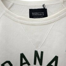 NARRATIVE VENERABLE ナラティヴベネラブル プリント 半袖 クルーネック 裏毛 コットン Tシャツ M WHITE ホワイト メンズ_画像4