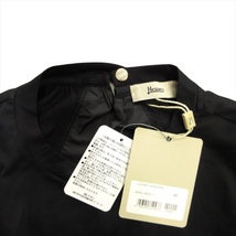 未使用品 ヘルノ HERNO スイッチング カットソー Tシャツ 金ボタン 切替 ペプラム 42 黒 ブラック レディース_画像6