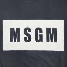 エムエスジーエム MSGM ロゴ プリント Tシャツ カットソー トップス 半袖 コットン クルーネック 2440MM67 サイズM 紺 ネイビー メンズ/11_画像3