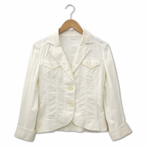 eni.s.senisisanySiS stitch using stretch casual Short jacket ivory 1 (S) lady's 