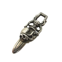 クロムハーツ CHROME HEARTS DAGGER HEART ダガーハート ペンダント ネックレストップ シルバー SILVER SV925 ☆AA★ 1217 メンズ_画像1