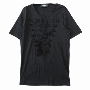 17SS ディースクエアード DSQUARED2 ナポレオン Tシャツ カットソー 半袖 S73GC0209 サイズM 黒 ブラック レディース