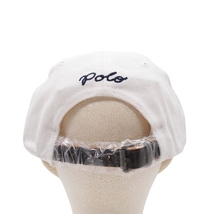 未使用品 ポロ ラルフローレン POLO RALPH LAUREN フェルトロゴ ワッペン ベースボールキャップ 帽子 6パネル ONE SIZE 白 ホワイト_画像3